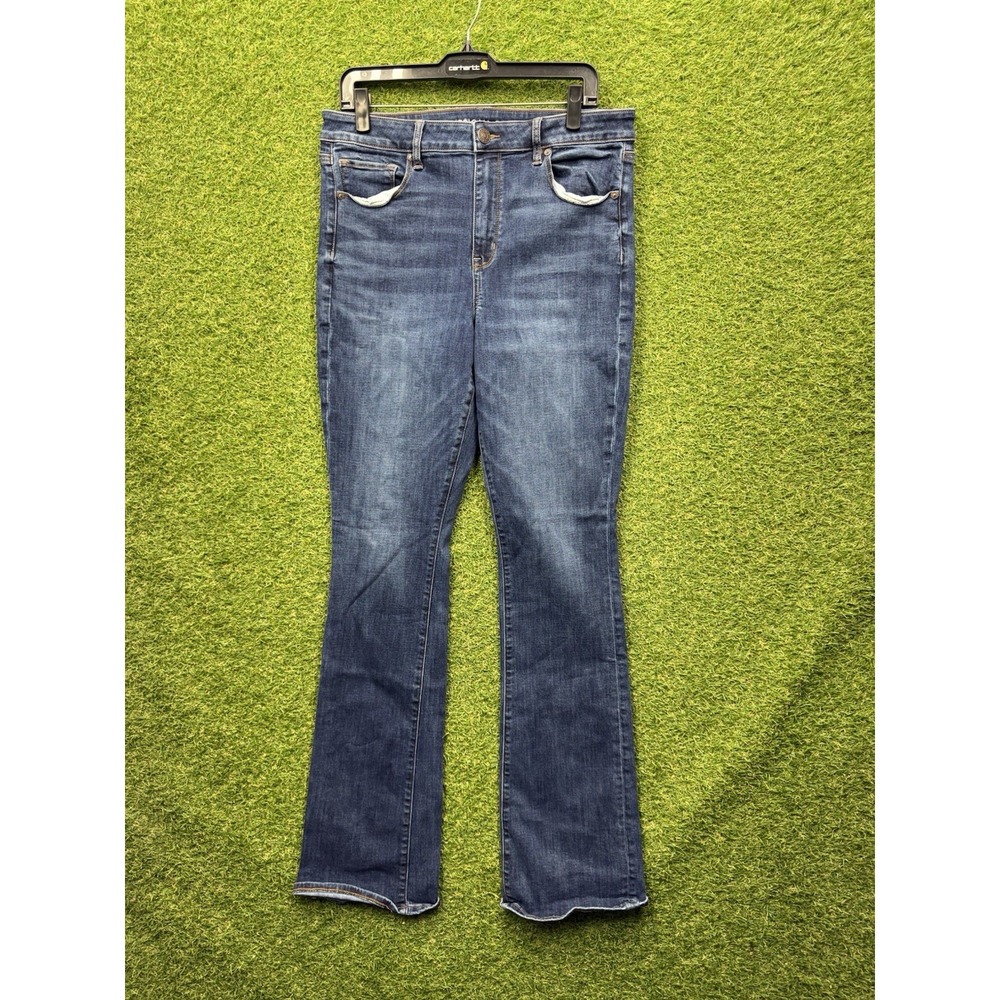 American Eagle Jeans Womens 14 XLong Skinny Kick Boot High Rise Skinny Stretch